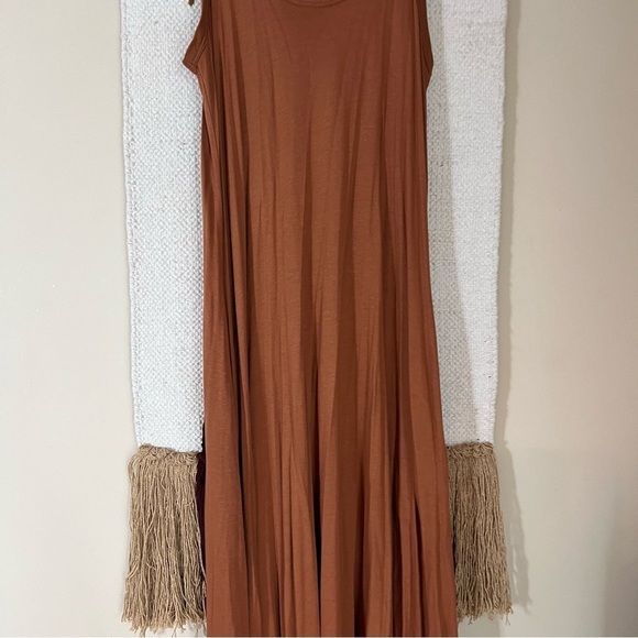 Soft surroundings Santiago brown maxi dress Pima cotton size small p - Picture 9 of 9